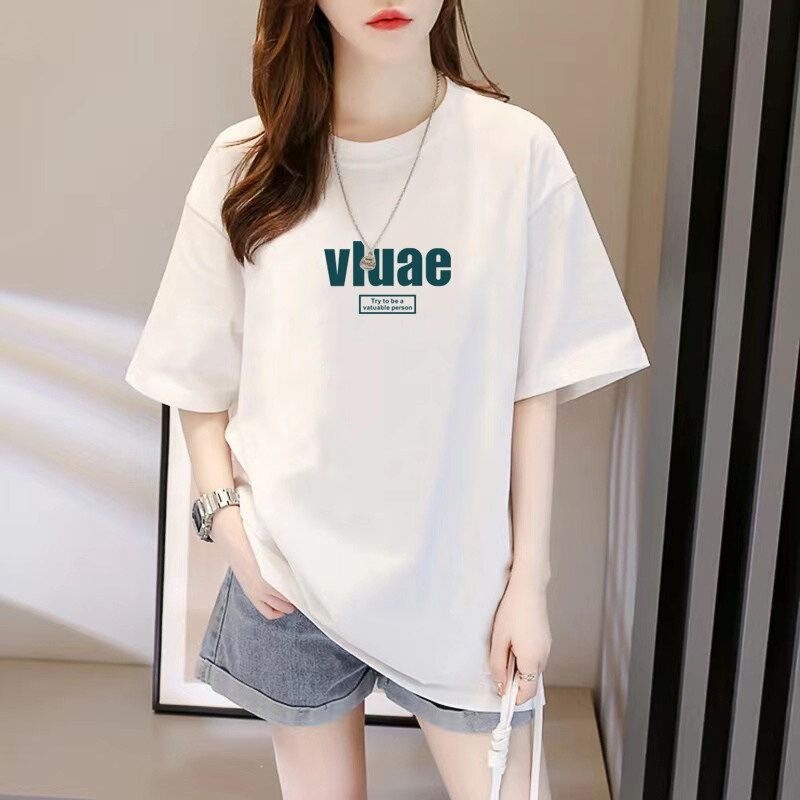 2026 New Pure Cotton Top, Mid-Length Korean Style Oversize Design, Niche Short-Sleeve T-Shirt, Base Shirt 2026 New Pure Cotton Top, Mid-Length Korean Style Oversize Design, Niche Short-Sleeve T-Shirt, Base Shirt