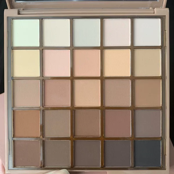 25-Color Lucky Eyeshadow Palette in Earth Tones for Autumn and Winter, Low-Saturation Orange-Brown Palette, Affordable for Students and Beginners, Eyeshadow Highlighter
