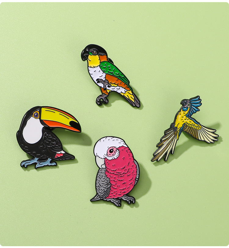 Zinc alloy Material Cute Pin Animal Cartoon Mouth Zinc Alloy Enamel Unisex Brooches