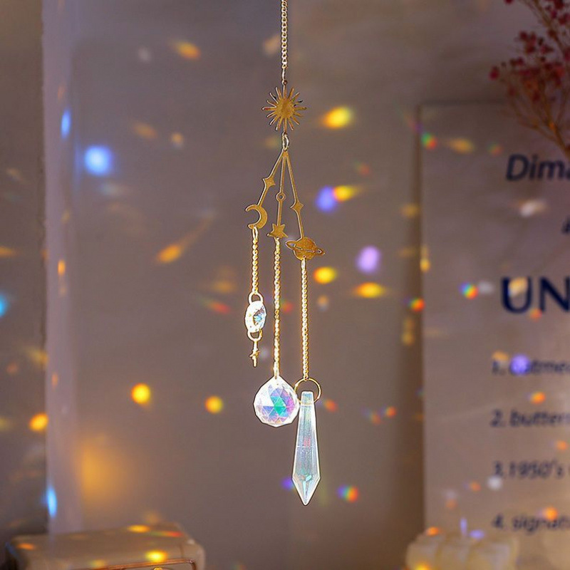 Apanhador de sol em cristal pingente arco-íris para quarto_voghion.com