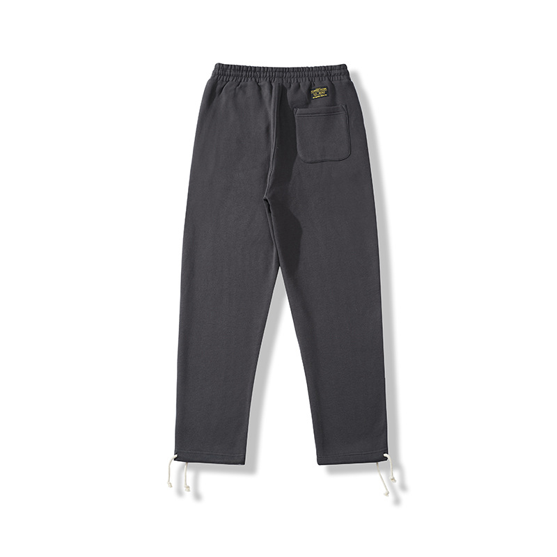 OKONKWO heavy 360g para hombres y mujeres pantalones de chándal rectos forrados de lana pantalones casuales deportivos gruesos de color sólido básico