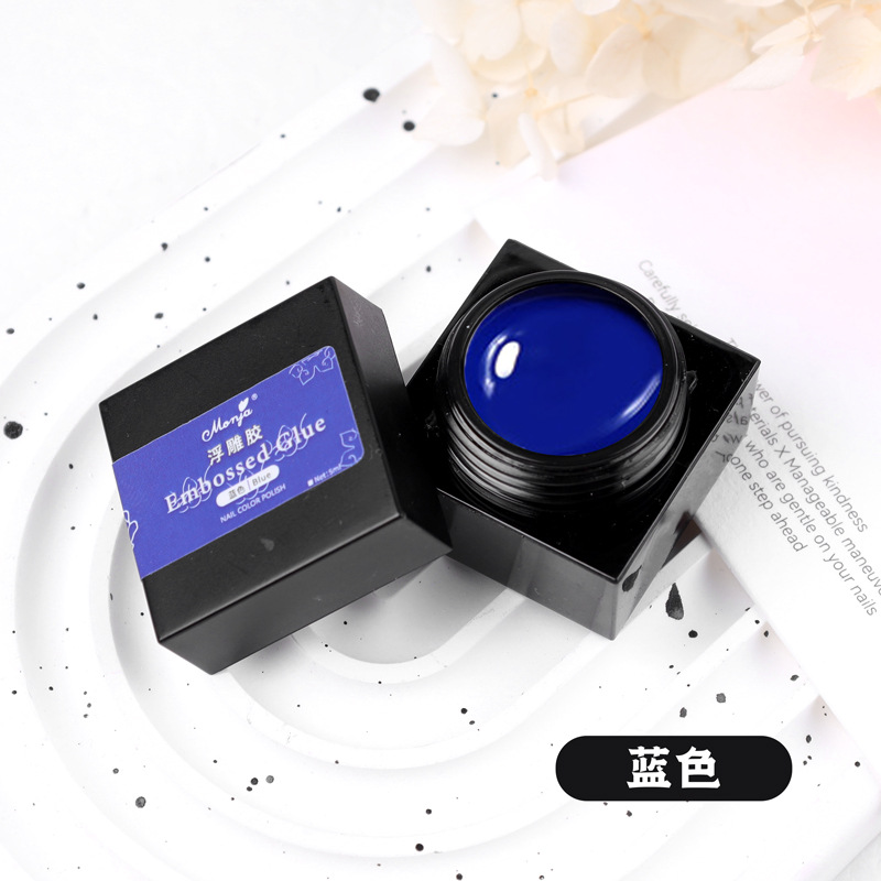 Pegamento de alivio de uñas de estilo japonés pegamento de fototerapia pintura línea de dibujo espejo de alivio tridimensional de plata dorada pegamento de esmalte de uñas al por mayor