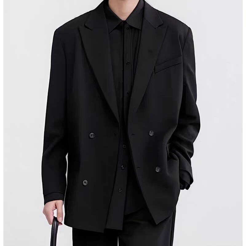 2026 Casual Blazer for Men, Spring and Autumn Dk Uniform Jacket, Large Size Loose Trendy Retro Single Suit