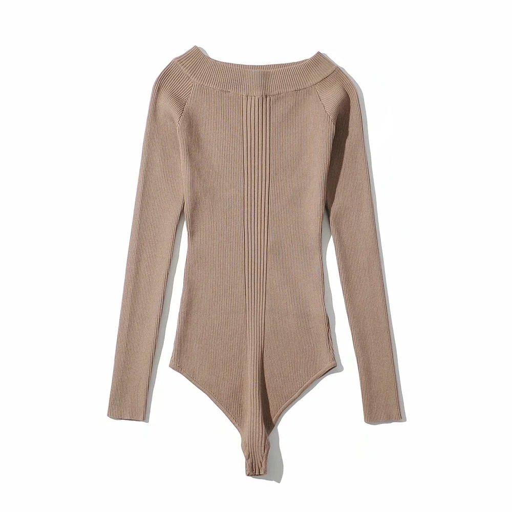  sexy long-sleeved knit bodysuit  NSAC24470