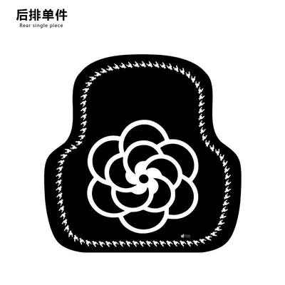 Car Carpet ring velvet universal car mat - windmill-black-rear-single-piece