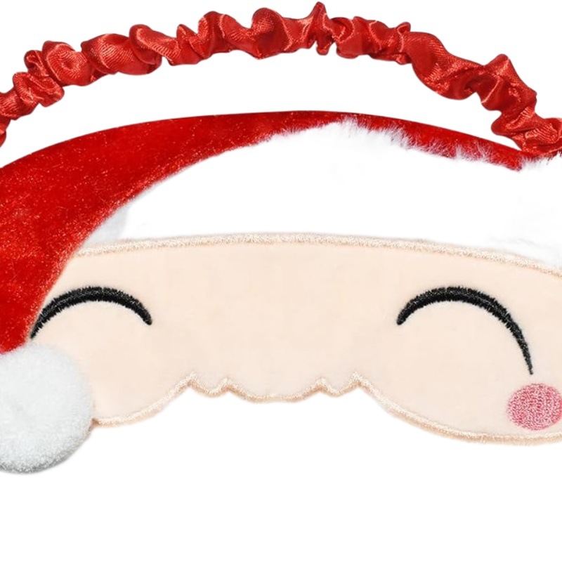 Santa muñeco de nieve dormir máscara de ojo de peluche de dibujos animados ciervo Navidad máscara de ojo Reno ELK divertido sombreado máscara de ojo