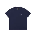 Cotton T-Shirt--Navy with White Logo