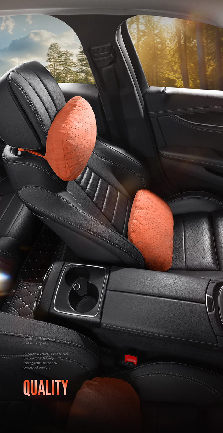 Biological Velvet Headrest, Lumbar Support, Headrest, Car-Mounted Rebound, Comfortable Driving, Long-Term Sitting, Not Tired, Relieving Waist Pressure Wholesale