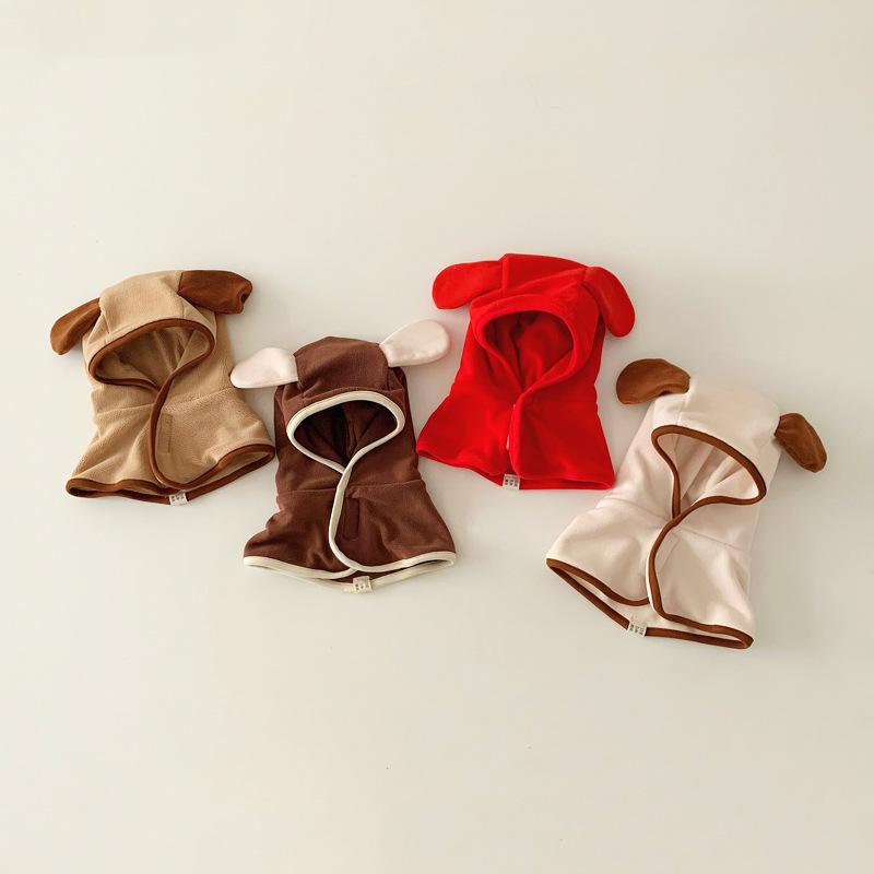 Invierno sombrero de niños bufandas sombrero de un solo bebé para hombres niñas sombrero de peluche caliente sombrero de peluche bebé sombrero