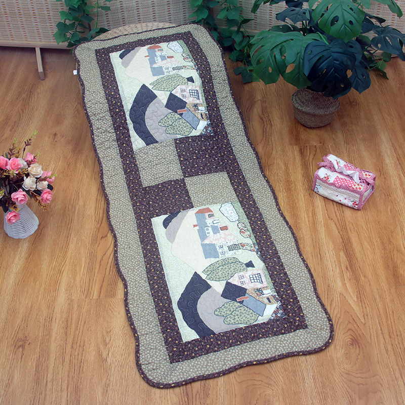 [Small Wholesale] Korean Cotton Bedside Mat, Floor Mat, Door Mat, Fabric Quilted Anti-Slip Patchwork Living Room Mat