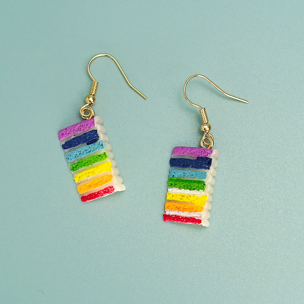 Ear hook Classification Wholesale Jewelry Princess Cute Rainbow Cake Plastic Resin Ear Hook