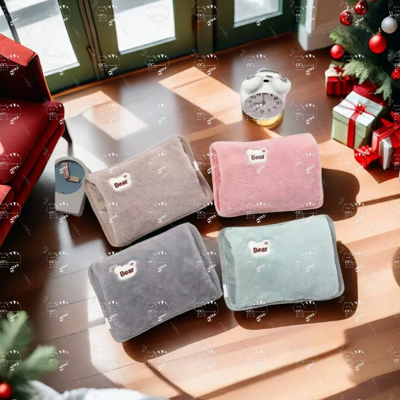 Перезаряжаемая грелка в форме медведя для внешней торговли, мультяшный дизайн для трансграничной торговли, не требует разборки и мытья, автоматическое отключение, взрывобезопасная, вилка UK/EU/US.