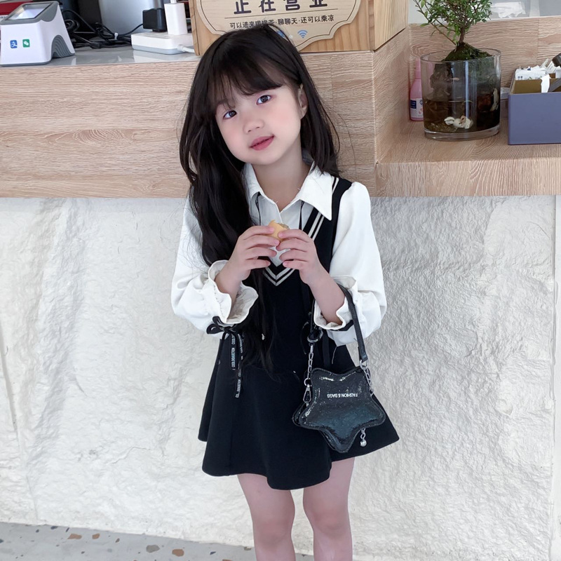 Bolsas de hombro para niños con cara brillante extranjera, bolsas de hombro para niños con estrella de cinco puntas, bolsas de hombro para hombres y mujeres, cadenas de moda coreana.