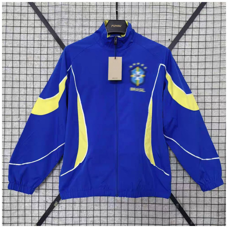 2025 National Team Portugal Long Sleeve Windbreaker Set Mexico Black Jacket Brazil Training Wear Sports Jacket 2025 National Team Portugal Long Sleeve Windbreaker Set Mexico Black Jacket Brazil Training Wear Sports Jacket