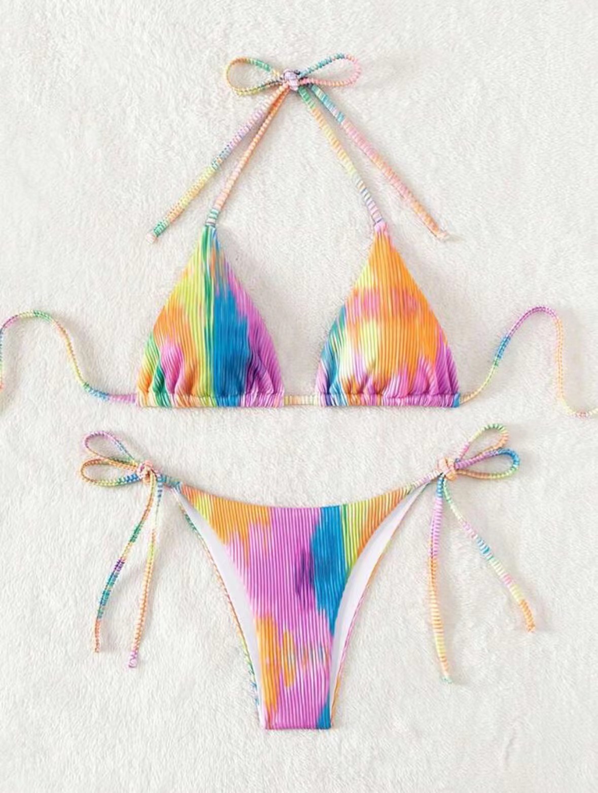 Women's Two Piece Swimsuit Set New Style Bikini Special Fabric Swimwear_ecoleips.com