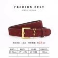 Gold buckle wine red