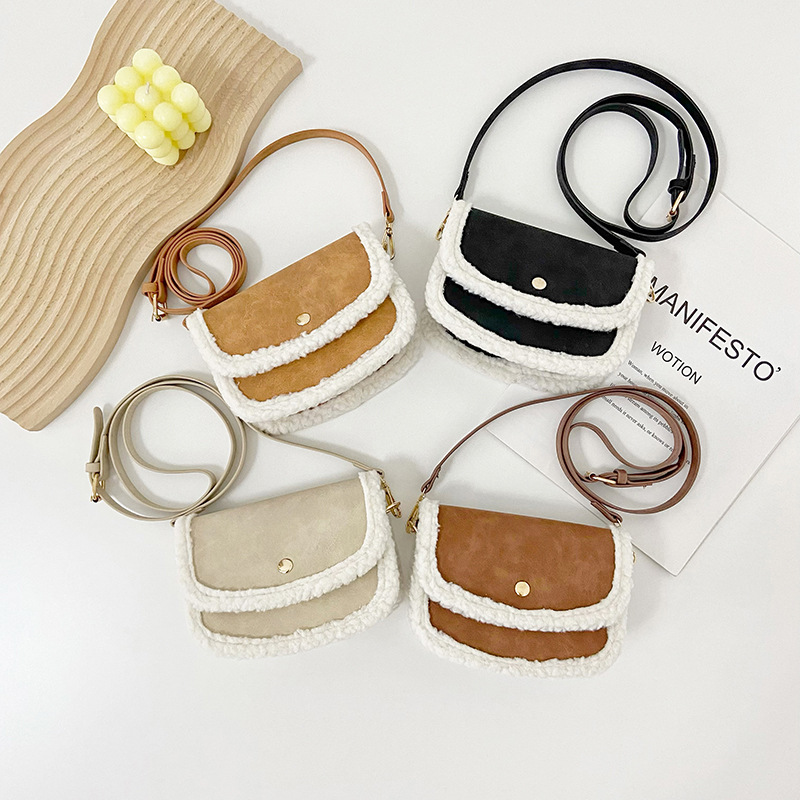 2025 otoño y invierno nuevo bolso infantil moda esmerilado bolso de hombro para niños mini bolso de hombro de bebé