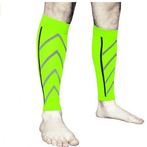 Factory spot outdoor sports thin calf set fluorescent socks night running compression socks leg guards marathon leggings