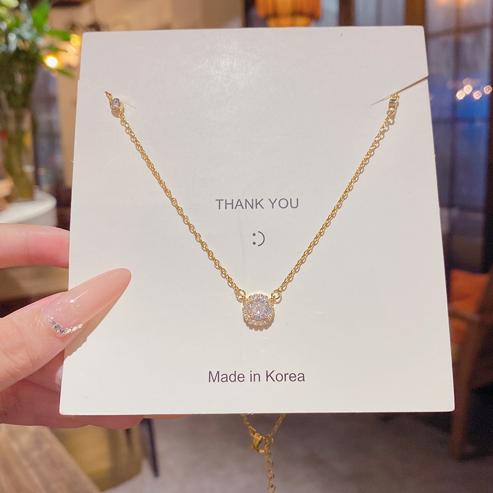 小众设计感甜美钛钢项链配饰女简约吊坠时尚百搭高级感轻奢锁骨链