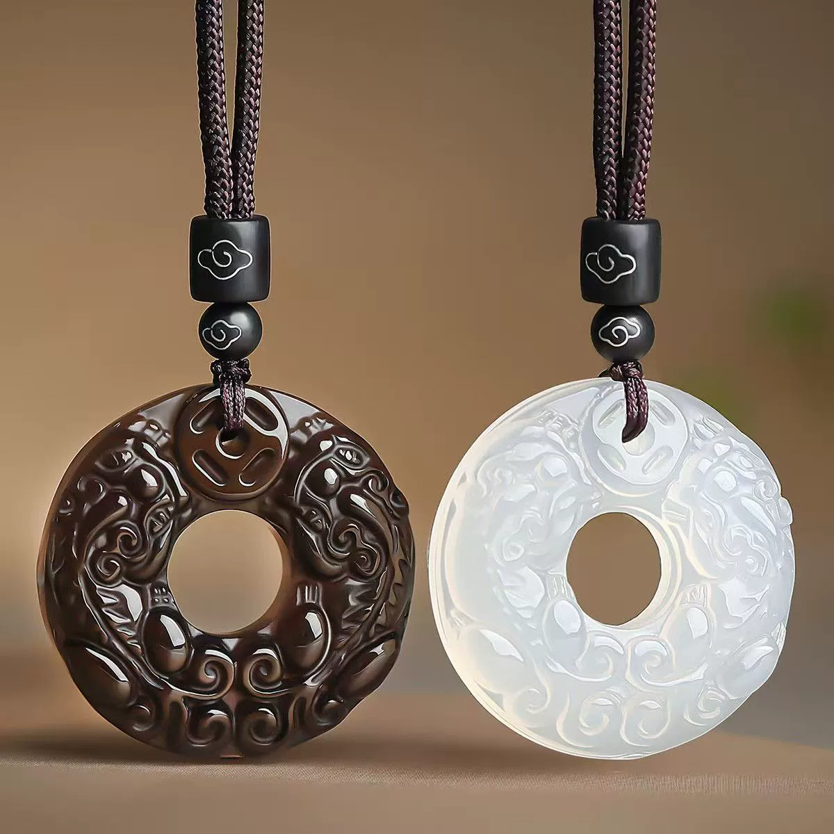 Халцедон двойной подвески Бразильский агат