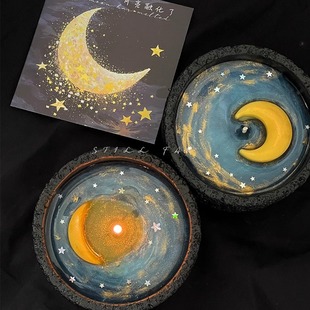 The Moon Melted Fireless Scented Candle Gift Box Chinese Valentine's Day High-End Creative Birthday Gift for Men and Women