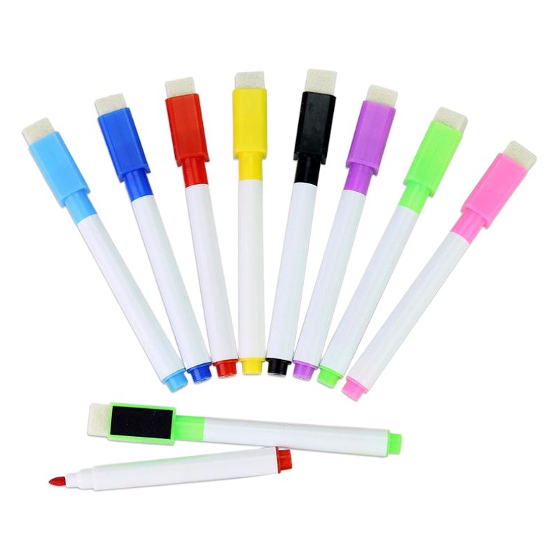 Rubber magnetic factory direct erasable marker pen environmentally friendly non-toxic with brush with magnetic color children's whiteboard pen