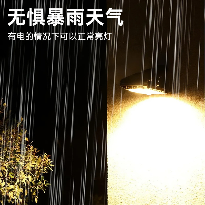 户外灯庭院灯围栏夹子灯家用防水壁灯人体感应超亮照明路灯|undefined