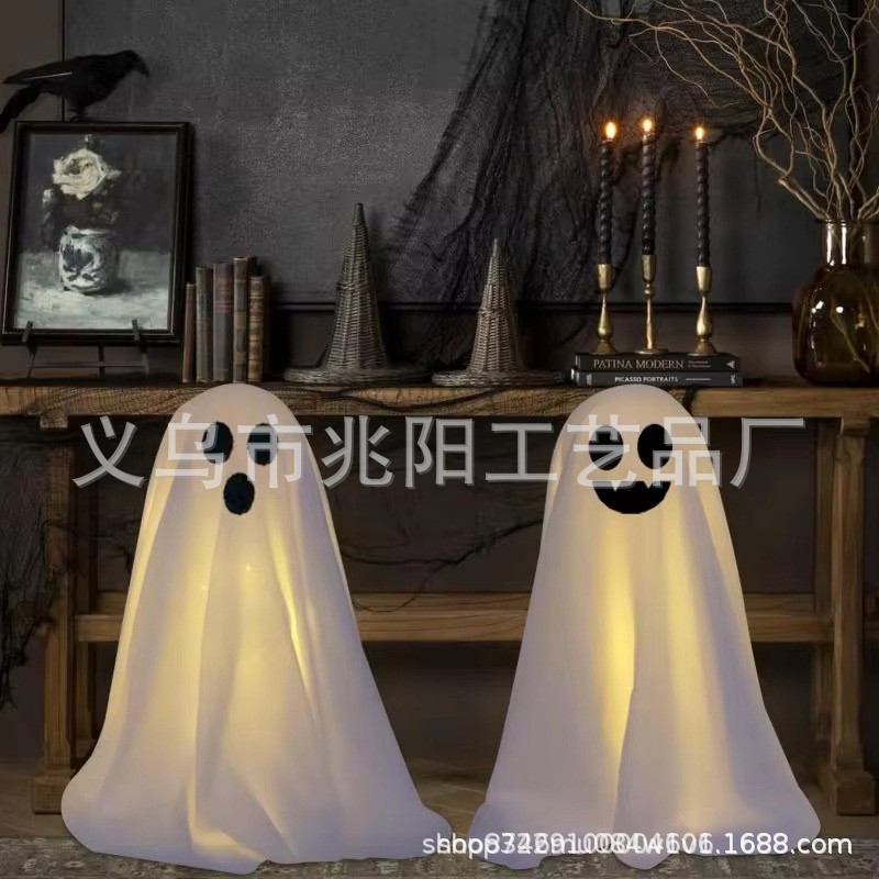 Nuevos productos transfronterizos Decoración de Halloween Decoración de Halloween fantasma y operación de batería de luz ensamble Paquete de Halloween fantasma
