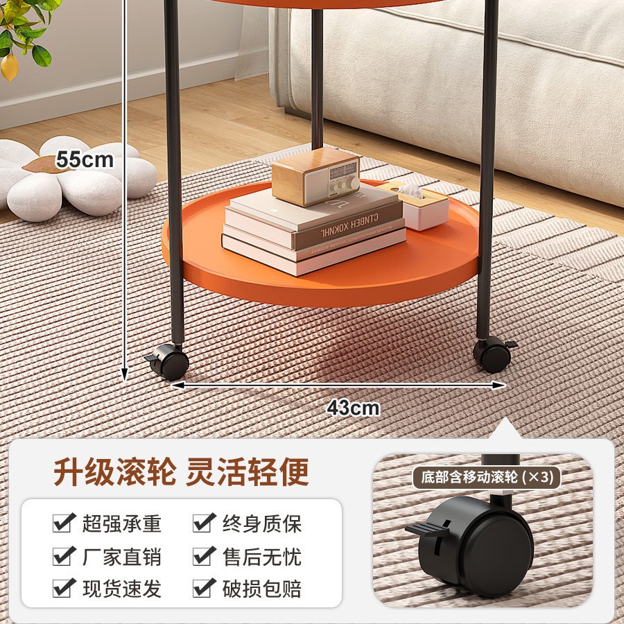 [원형 저소음 유니버셜 휠 - 탄소강 프레임] Vibrant Orange