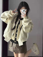 美式棒球服厚外套女装秋冬季2025新款小个子韩系穿搭短款夹克上衣