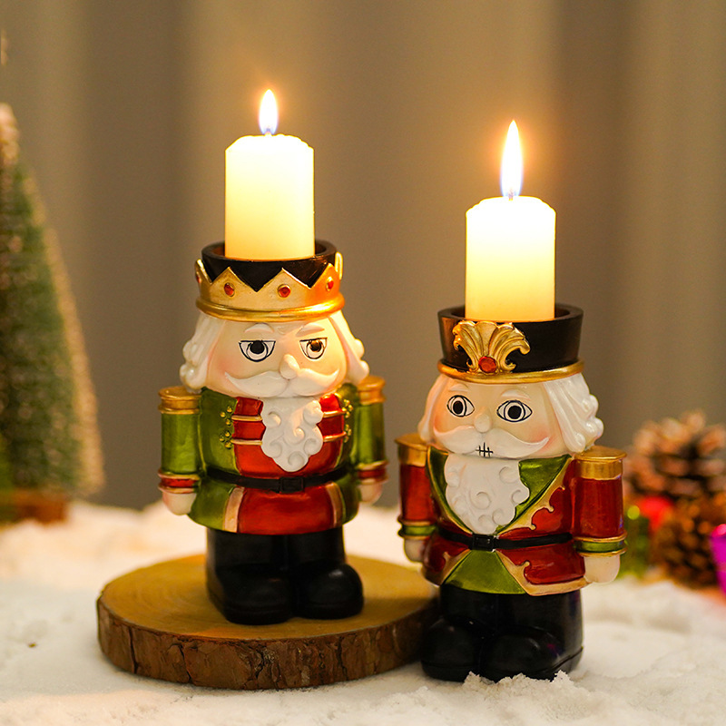 Christmas Cartoon Style Cute Retro Cartoon Character Resin Indoor Family Gathering Festival Candlestick display picture 1