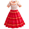 Children's small princess costume, clothing, long skirt, cosplay, with short sleeve