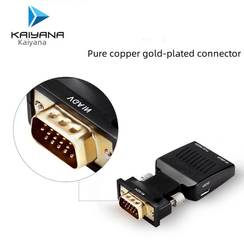 VGA to HDMI Audio Converter for Desktop LCD TV Projector High Definition Connection Cable Adapter