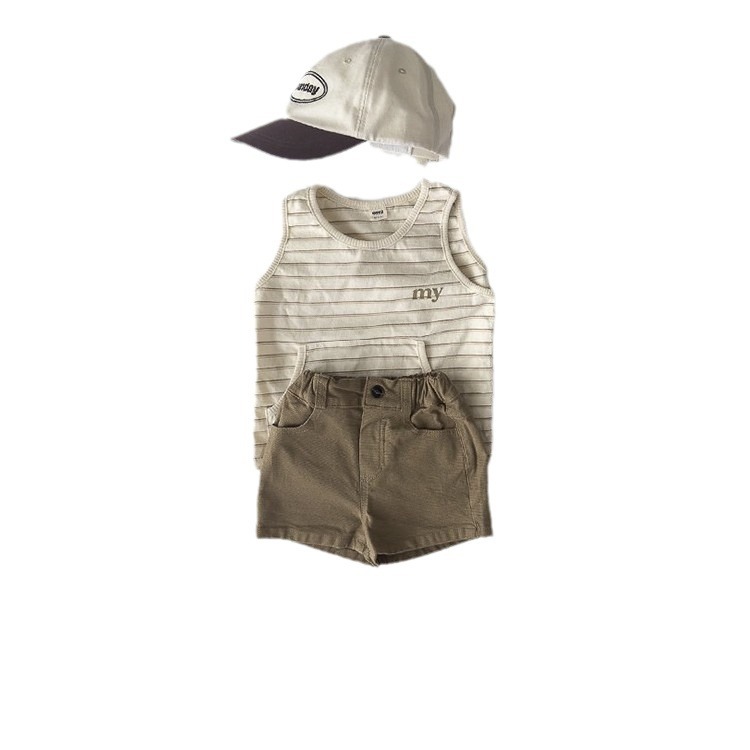 Camiseta de verano delgada coreana para niños chalecos de verano para bebés camisetas de verano a rayas para niños y niñas