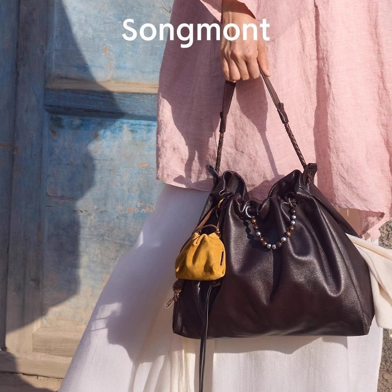 Songmont 山下裕松 バイナシリーズ トートバッグ 牛革 ゴミ袋 レディース 大容量 ホーボーバッグ 高級感|undefined