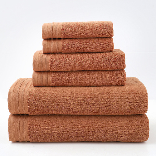 Cross-border pure cotton bath towel six-piece set Amazon specializes in pure cotton towel set Bathtowelset foreign trade towel set