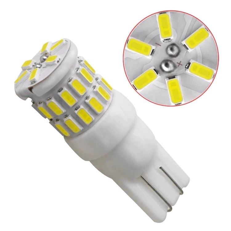 Керамический светодиодный фонарь T10, 30 SMD 3014, без ошибок, яркий настольный/приборный светодиодный свет