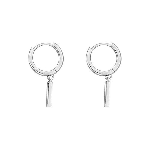 S925 Pure Silver Small Silver Bar Earrings for Women, Summer Simple Ear Drops, Unique Design Sense,  New Trend Pendant