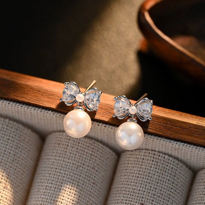 Серебряная игла, модные универсальные серьги из жемчуга, серебро 925 пробы, легкий люксовый стиль, качественный стиль, французский стиль
