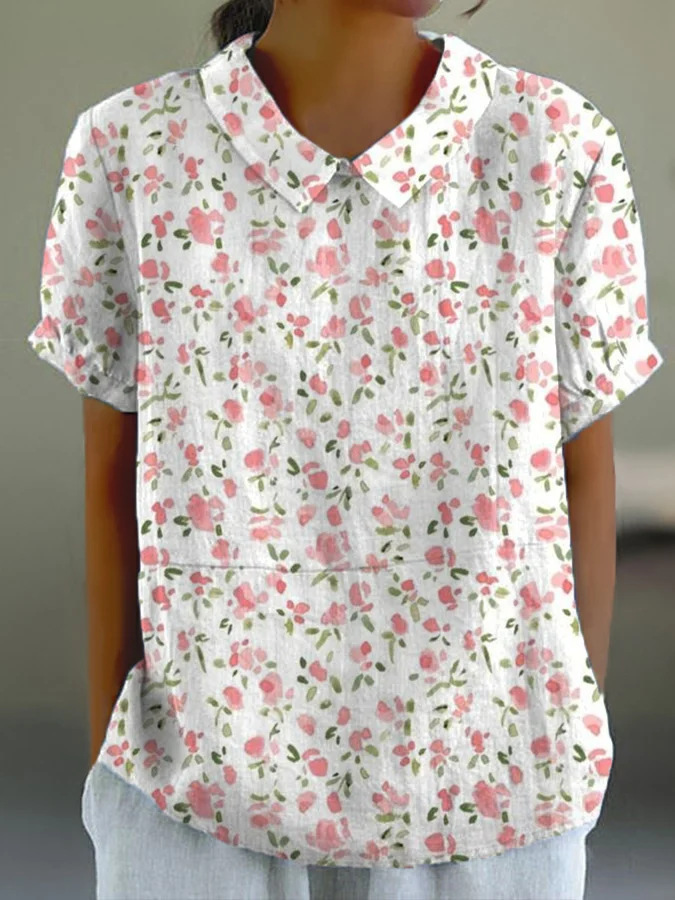 Fuente de fábrica de comercio exterior estación independiente de burbujas de verano monzón camisa de manga corta camisa de flores