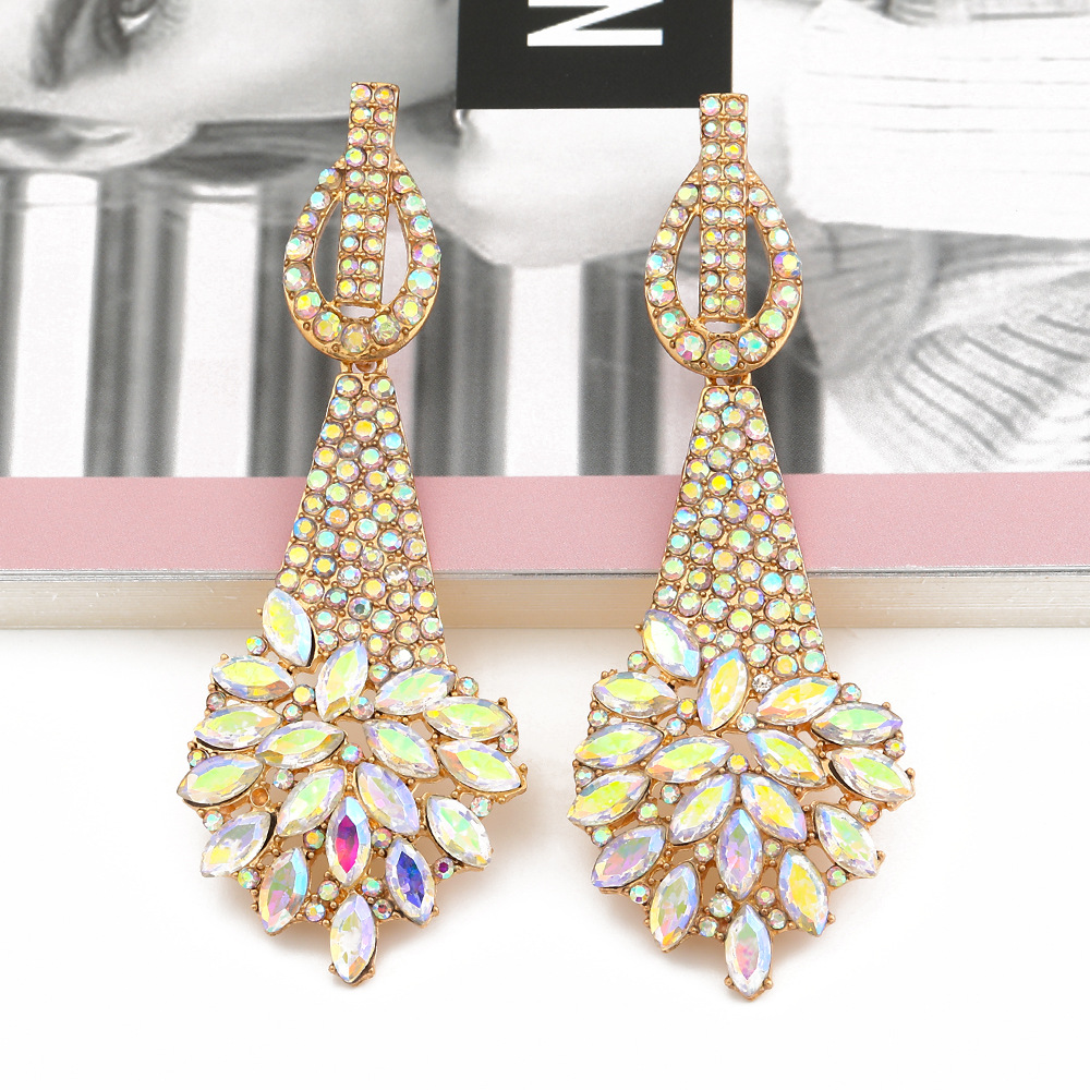 fashion color diamond geometric alloy earringspicture12