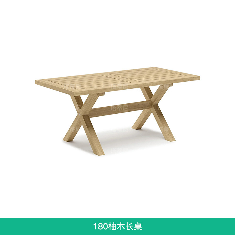 Mesas y sillas de teca para exteriores para villas, hoteles, patios, jardines, ocio al aire libre, terrazas de ratán, muebles de madera maciza impermeables y resistentes al sol.