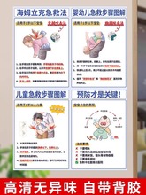 海姆立克急救法挂图婴儿呛奶一岁以上家庭儿童成人家用海报墙贴纸