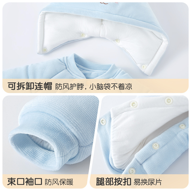 Baby overcoat otoño y invierno ropa de recién nacidos niños y niñas afuera de algodón cálido y grueso ropa de invierno bebé