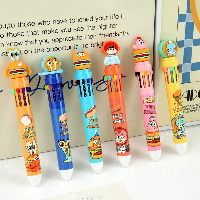 Colección de dibujos animados coreanos, bolígrafo multicolor, bolígrafo multicolor, bolígrafo multicolor, bolígrafo multicolor para estudiantes