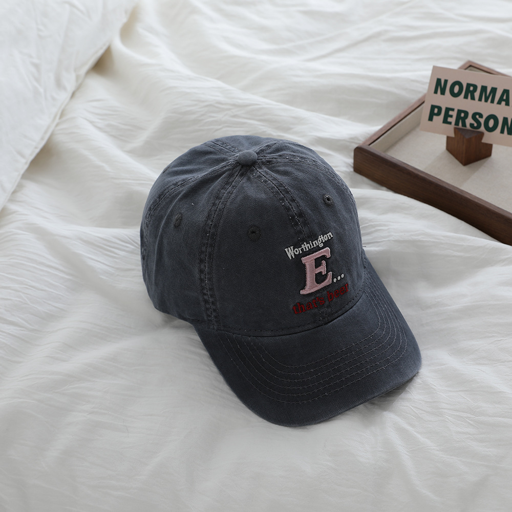 Sombreras infantiles coreanas bordadas letras extranjeras para niños y niñas sombreros de béisbol de sombra casuales generales