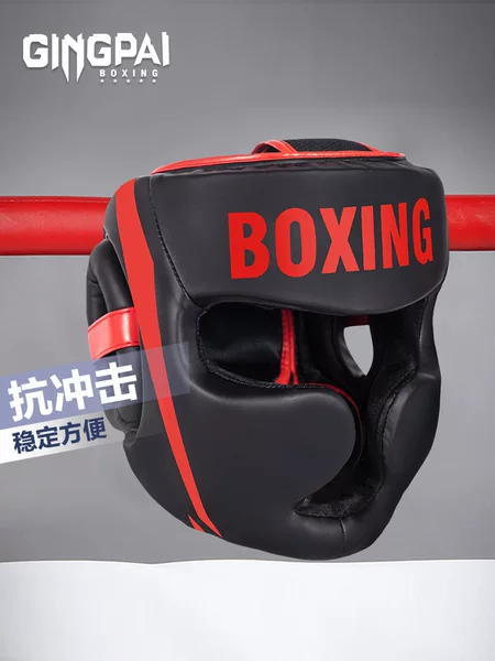 Boxing Helmet, Fighting Headgear, Kidsren's Sanda Protective Gear, Adult Monkey Face Taekwondo Fully Enclosed Practical Training Thick