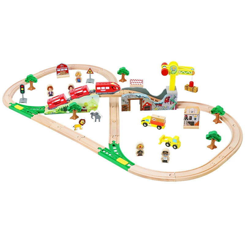 Train, subway, wooden toy railed