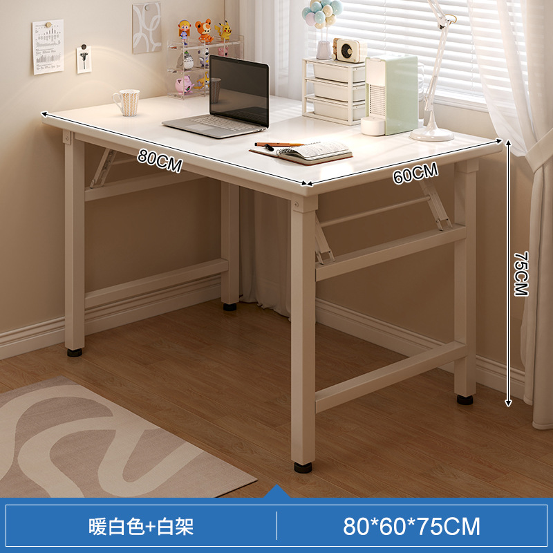 Mesa plegable, dormitorio de niñas, escritorio doméstico, escritorio de computadora simple, tabla rectangular, tabla larga, pequeño escritorio de trabajo image 7
