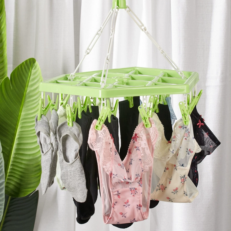 Вешалка для носков с фабрики, многофункциональная ветрозащитная клипса для одежды, пластиковая бесшовная вешалка с несколькими зажимами, Балконный артефакт для сушки носков